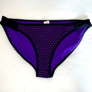 OP -Bikini Bottoms Purple/Black Mesh -Sz XL (15-17)